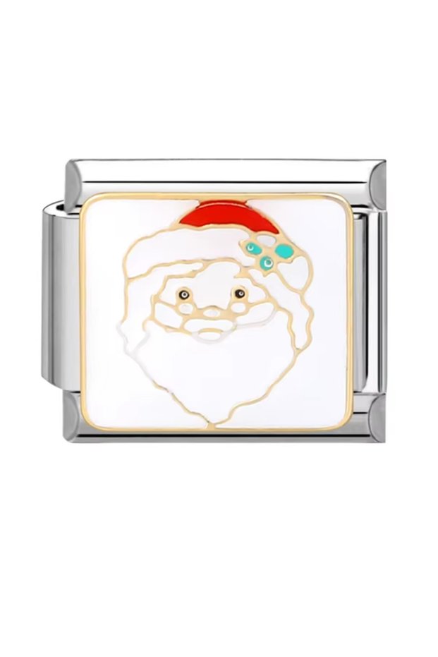 Christmas Themed - Santa Claus Italian Bracelet Charm