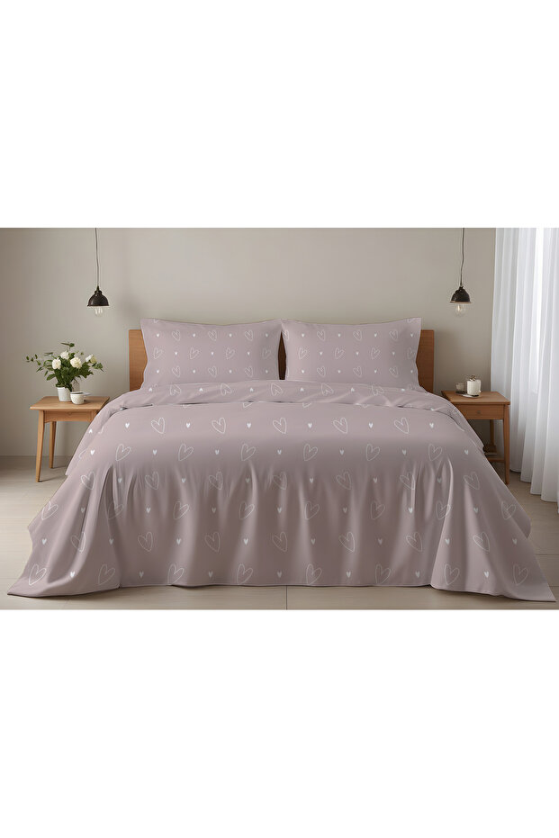 Valentine's Day Special Double Cotton Duvet Cover Set 200X220 cm Double-Sided Printed