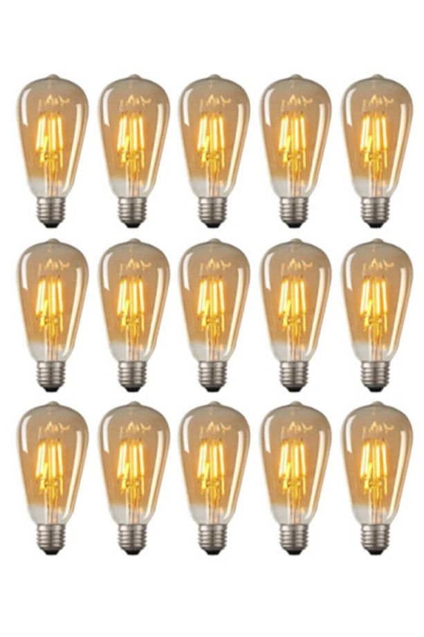 St 64 Flamanlı Rustik Led Ampul 15'li Eko Paket Dekoratif Rustik Ampül - 1