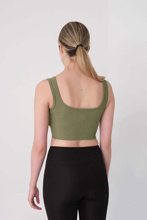 Kare Yaka Seamless Crop Atlet A0187-l5 - 5