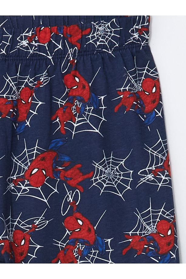 Bisiklet Yaka Spiderman Baskılı Erkek Çocuk Şortlu Pijama Takımı - 6