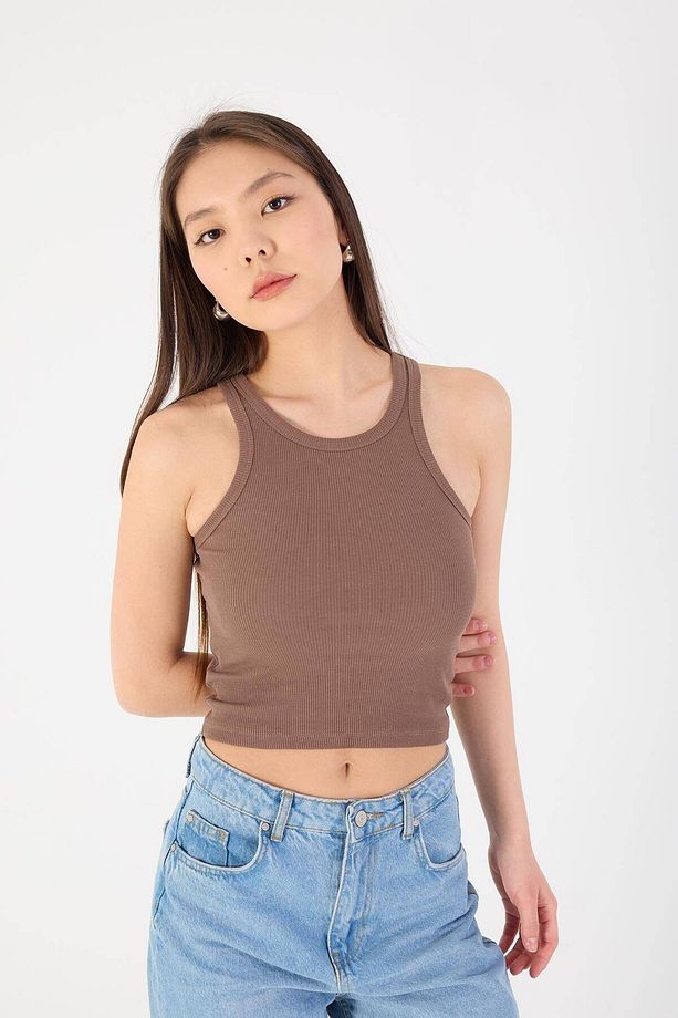 Halter Yaka Fitilli Crop Atlet A0942-x5 - 2