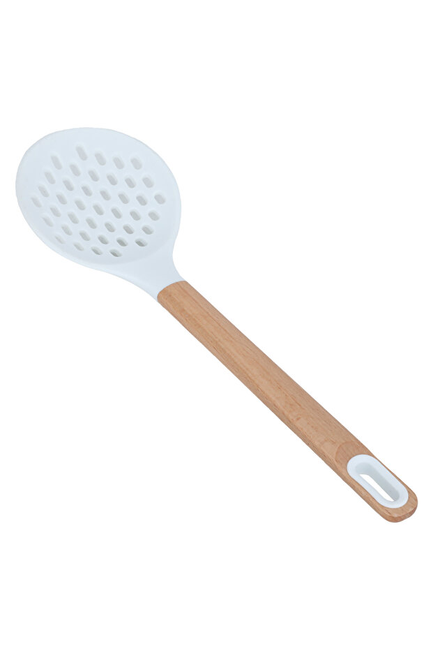 Saif Gallery Perforated Silicone Spoon - White