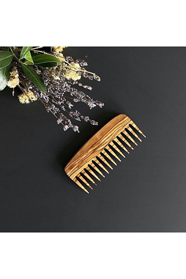 مشط حقيبة صغيرة من خشب الزيتون - 1