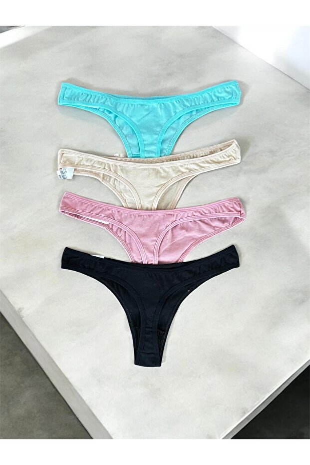 4'lü Düşük Bel Kadın String - 2