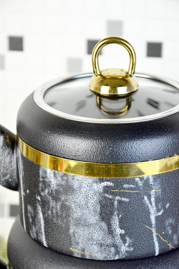 Marble Siyah Granit Çaydanlık 201292 - 3