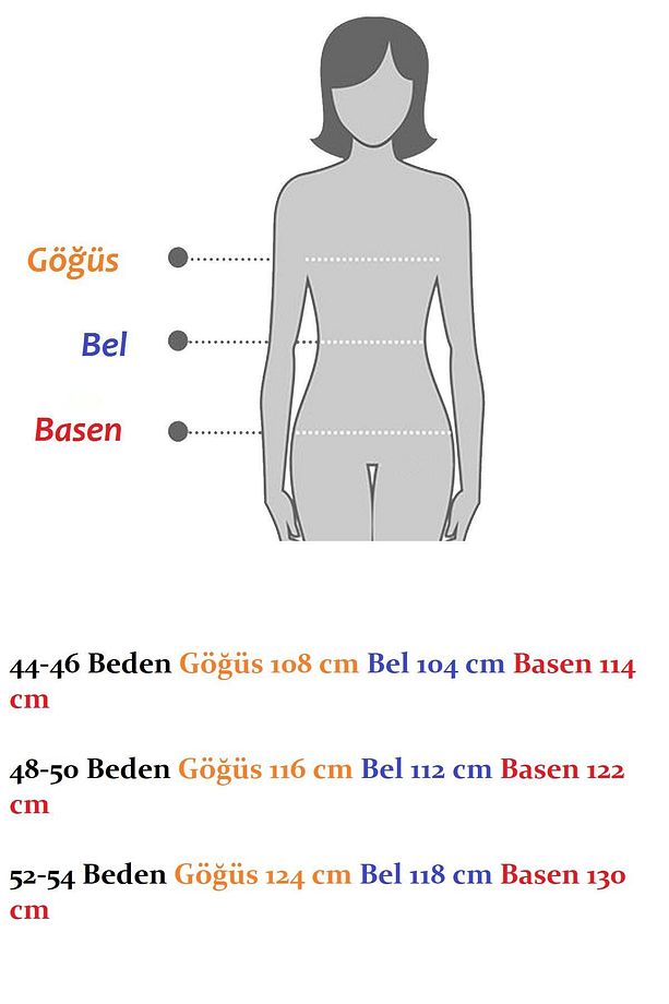 Jakarlı Cepli Kışlık Büyük Beden Elbise 8C-2432 - 4