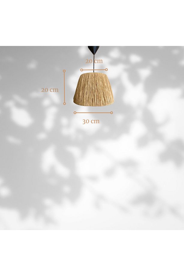 Bohem Modern Hasır Rafya Avize - 9