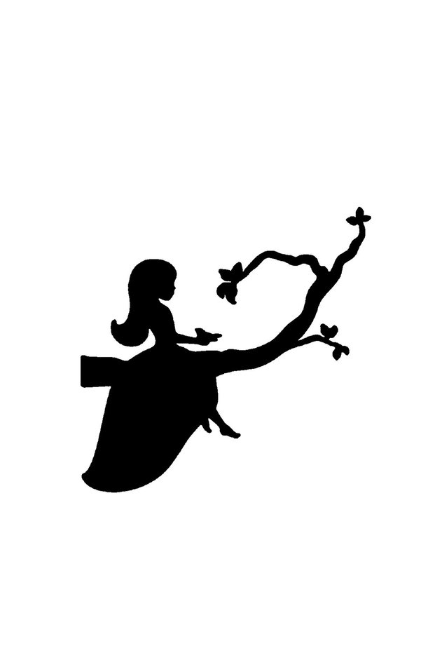 Girl Sitting on a Branch Sticker A+ Quality 10 X 10 cm Durable