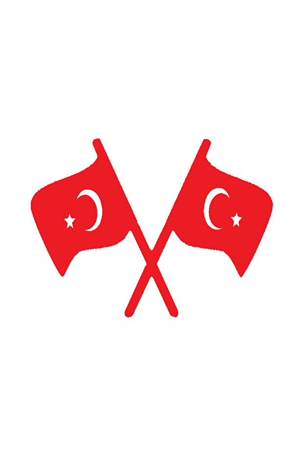 Turkish Flag 5 Wall Decor Sticker Red 60 X 40 cm