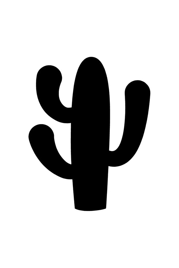Cactus Sticker 10 X 13 cm