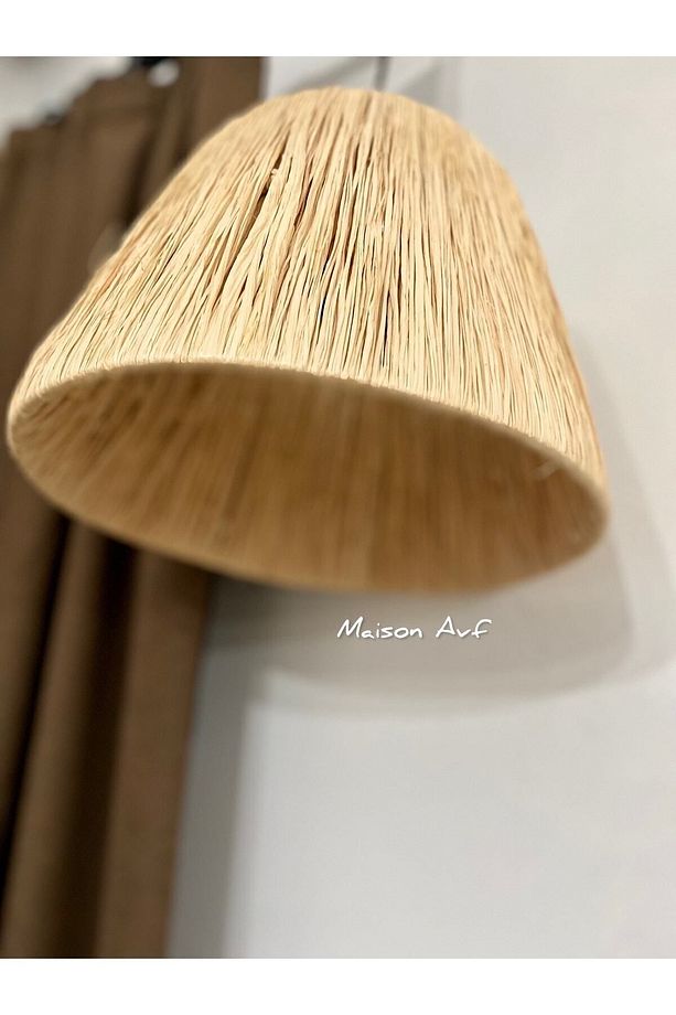 Bohem Modern Hasır Rafya Avize - 5