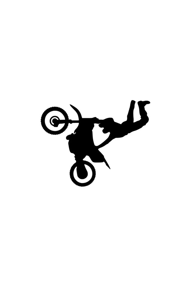 Motor Stunt Sticker 10 X 8 cm