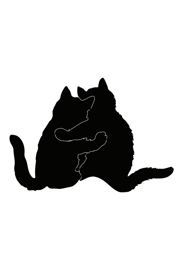 Friend Cats Sticker 10 X 7 cm