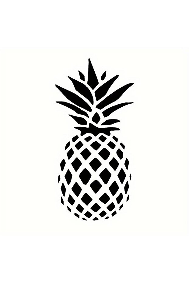 Pineapple Wall Decor Quality Quality Sticker Compatible 20 X 40 cm