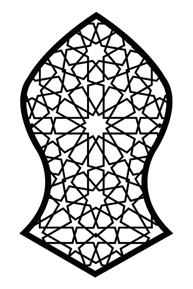 Selçuklu Nalın Pattern Wall Decoration Sticker 30 X 60 cm Resilient