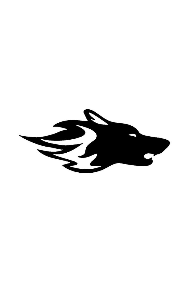 Wolf Head Eastern Sticker A+ Quality 20 X 10 cm Durable