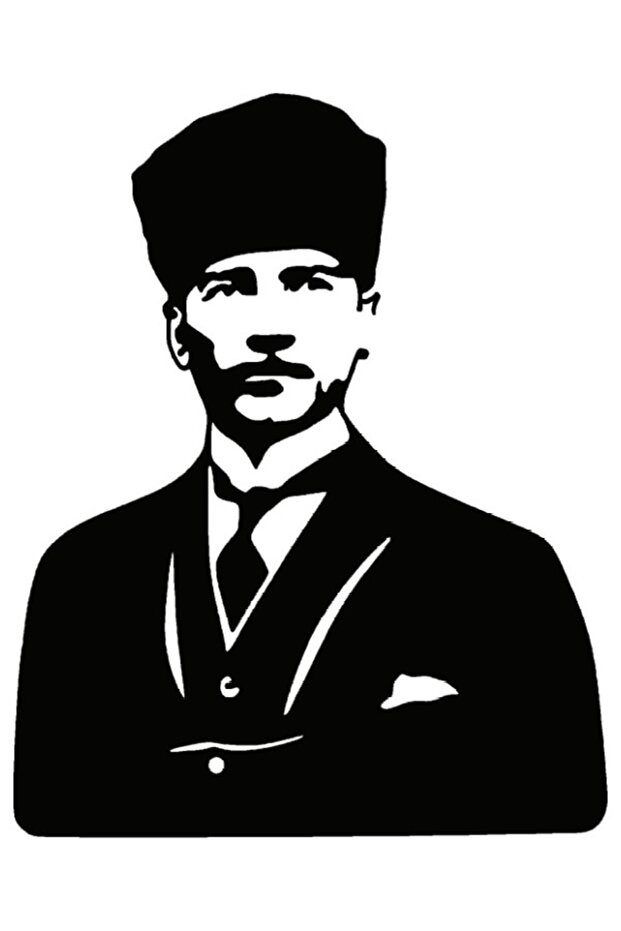 Ataturk with a Kalpak Wall Decor High Quality Sticker 40 X 52 cm