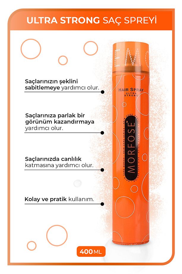 Ultra Strong Saç Spreyi 400 ml 3 Adet - Güçlü Tutuş - 2