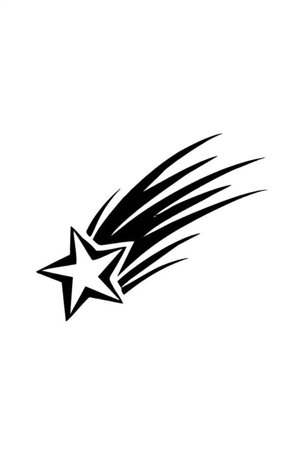 Shooting Star Sticker A+ Quality 10 X 8 cm Durable