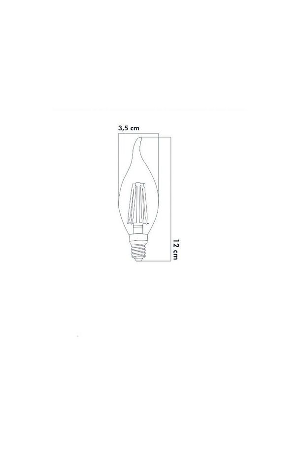 E14 Led Flamanlı Kıvrık Buji Rustik Ampul - 3
