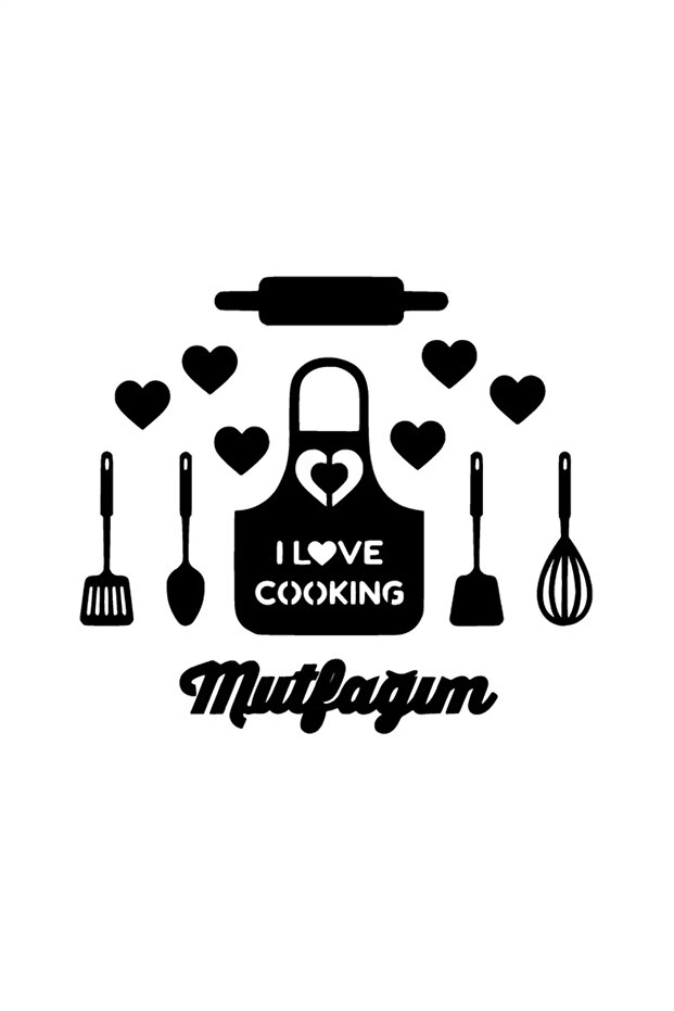 ملصق ديكور حائط I Love My Kitchen مقاس 40 × 36 سم