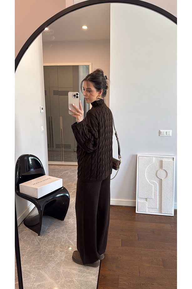 Marka Model Acı Kahve Triko Pantolon - 3