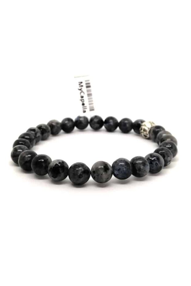 CERTIFIED SPECTROLITE NATURAL STONE BRACELET 8 MM