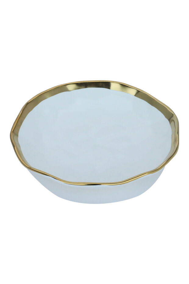 Al Saif Gallery porcelain serving plate, 8 inches, round - white
