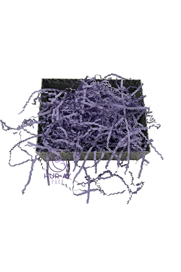 Zigzag Pelur Lilac Crop Paper - 100 g Ornamental Filling Material