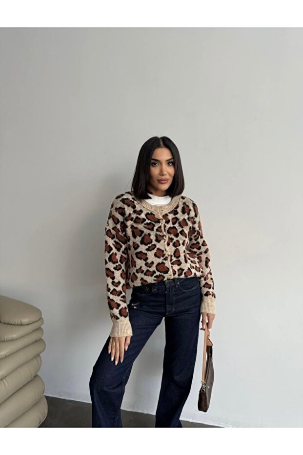 Leopard Pattern Cardigan - 1