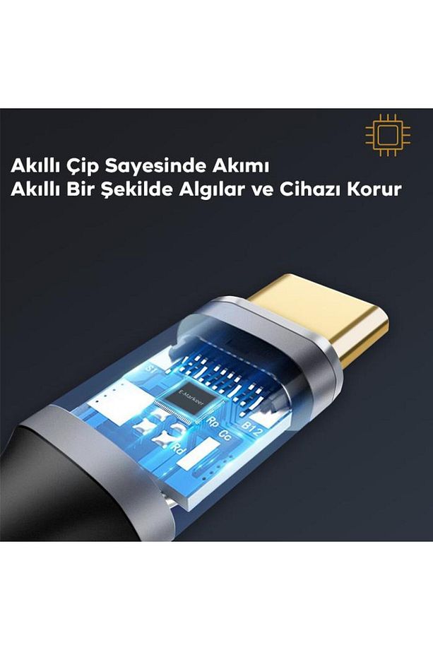 1mt 100w 5a 10gbps Type C Uzatma Kablosu, Şarj, Data Ve Görüntü Aktarmalı Çevirici Kablo - 2