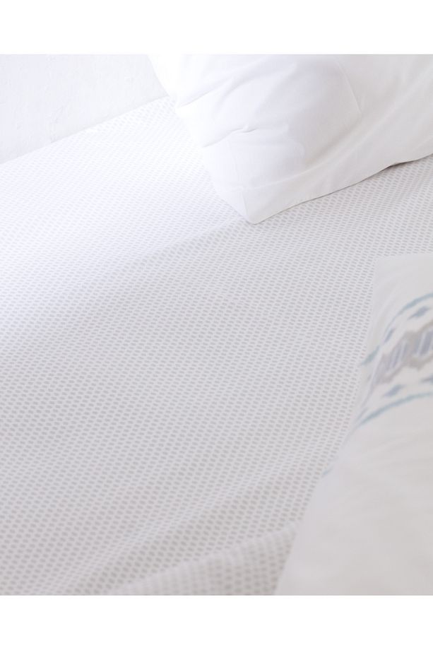 Abrial King Size %100 Pamuk Ranforce Baskılı Nevresim Takımı - Gri/Mavi - 4