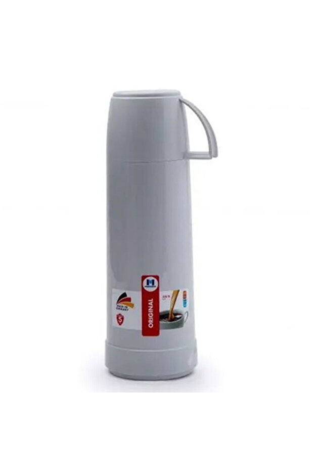 Alrhine Marcotec Thermos, 0.75 litres, thermal glass inner container, plastic outer shell - gray