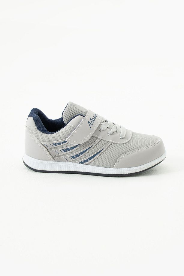 Çocuk Buz Laci Bağcıklı Tek Cırtlı Esnek Hafif Nefes Alabilen Unisex Fileli Sneaker Spor Ayakkabı - 4