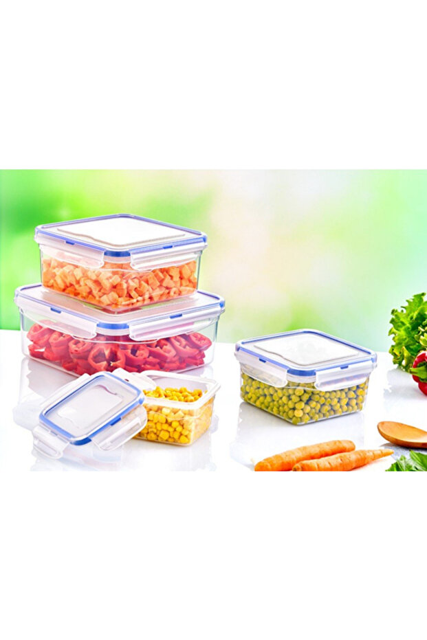 حاوية تخزين مستطيلة مقاومة للتسرب سعة 2.6 لتر (3 قطع) - 4