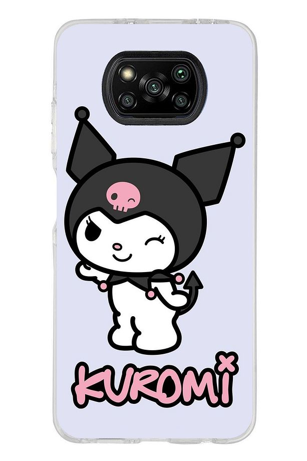 Poco X3 / NFC / PRO Uyumlu Sevimli Kuromi Tasarımlı Şeffaf Silikon Kılıf - 1