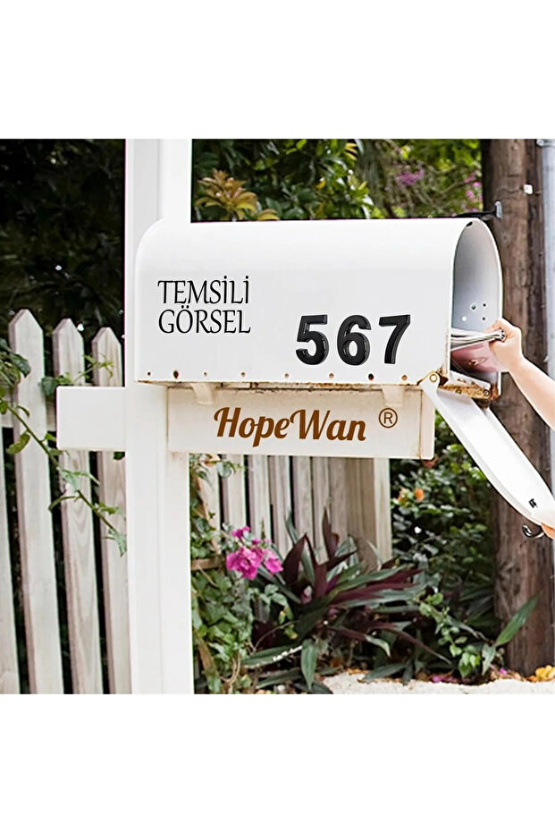 Kapı Numarası Yapışkanlı Küçük Boy 50 mm 5 cm Numara 5 Rakam Beş Sayısı Siyah Renk Numaralar 1 Adet. - 5