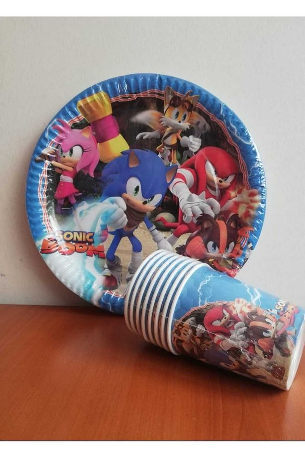 Sonic 8 li Tabak-Bardak Seti - 1