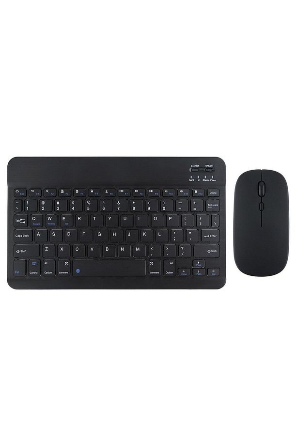 Galaxy Tab Active Pro SM-T540 Tablet Uyumlu Mini Slim Şarjlı Bluetooth Klavye ve Mouse Seti Siyah - 1