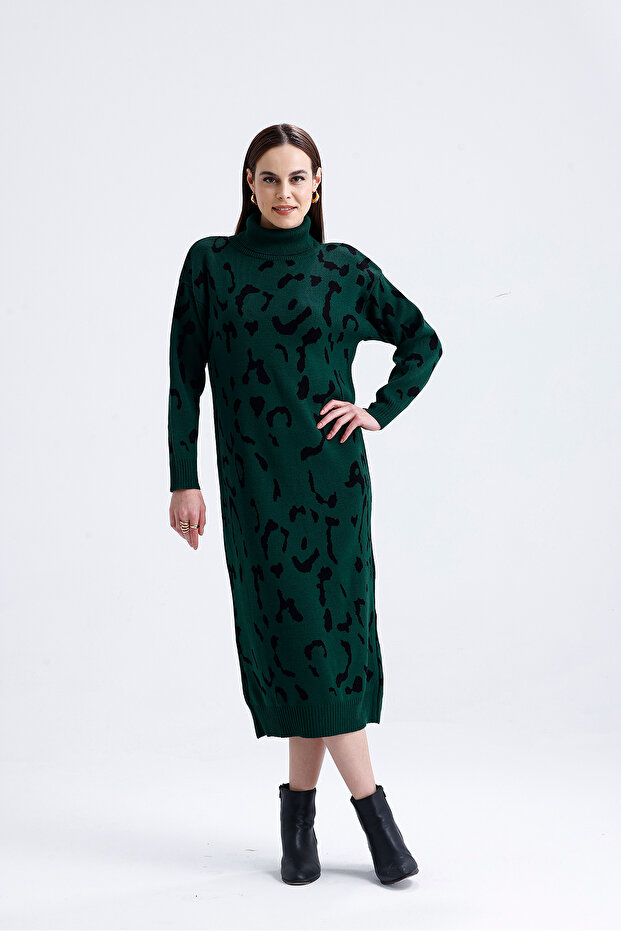 leuparlı elbise - 4