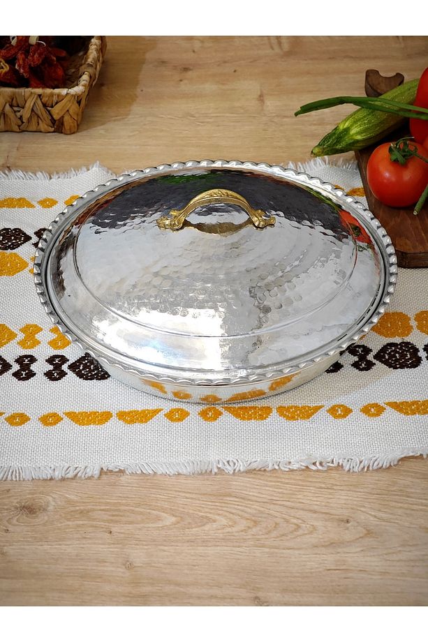 Bakır Pilav Tencere 30 Cm 2400 ml - 5
