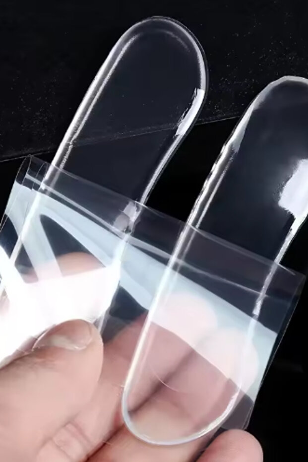 1 Çift 2 Adet Ayakkabı Vurma Önleyici Silikon Tabanlık - 4