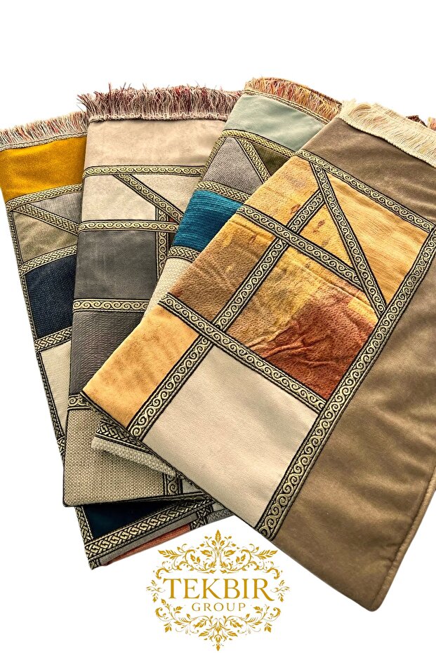 Kırkyama Prayer Rug - Patchwork Kırkyama Prayer Rug - Hajj & Umrah Gift, Wholesale Prayer Rug { 4 Pieces }