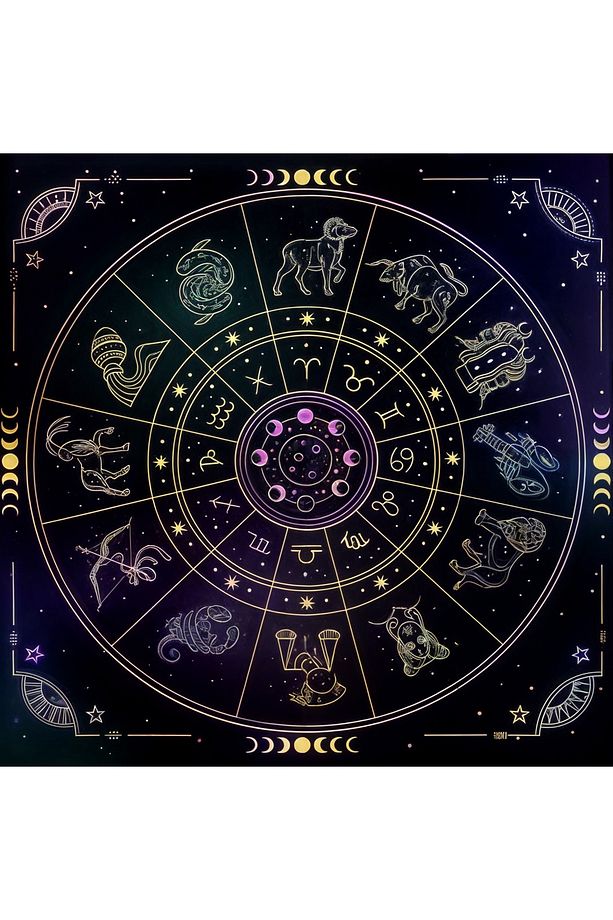 Kaliteli Kumaş, Canlı Renkli Tarot Örtüsü Sunak Örtüsü Altar Örtüsü Ritüel Çalışma Örtüsü - 2