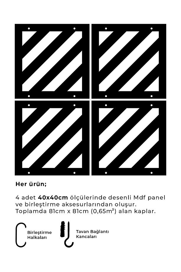 Makta ® 1 Adet - Paravan Seti Tamamlayıcı Tek Panel - 4