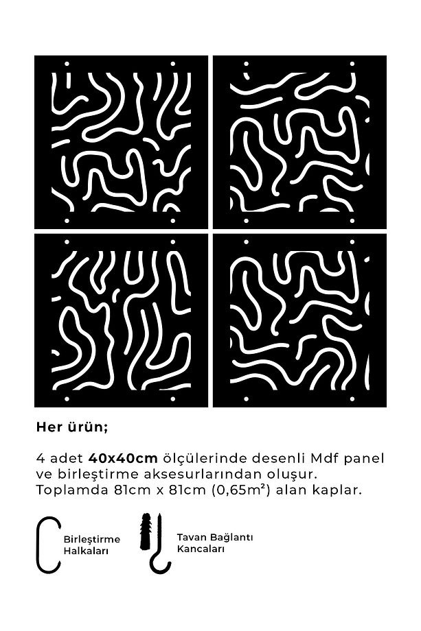 Makta ® 1 Adet - Paravan Seti Tamamlayıcı Tek Panel - 9