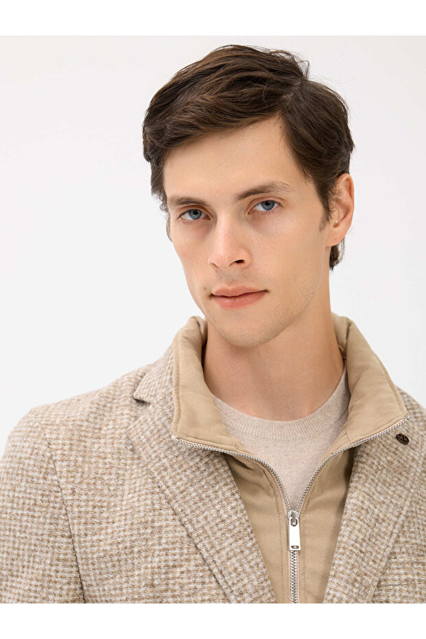 Erkek 6 Drop Ceket-Bej - 4