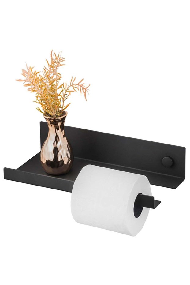 Decorative Black Metal Bathroom Wc Paper Napkin Roll Holder Toilet Bathroom Napkin Hanger