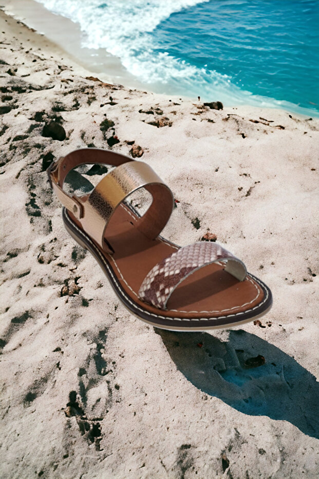 KADIN DERİ SANDALET - 1